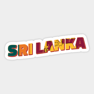Sri Lanka Vintage style retro souvenir Sticker